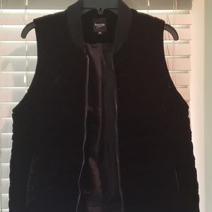 Black velvet vest